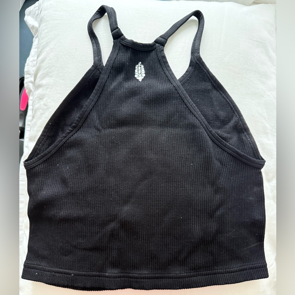Black Ribbed Tank Top - Picture 2 of 3